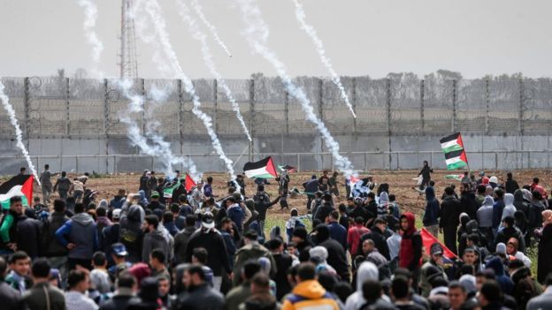 مسيرات العودة: فلسطينيون يتجمعون في غزة بمناسبة مرور عام على بدء الاحتجاجات