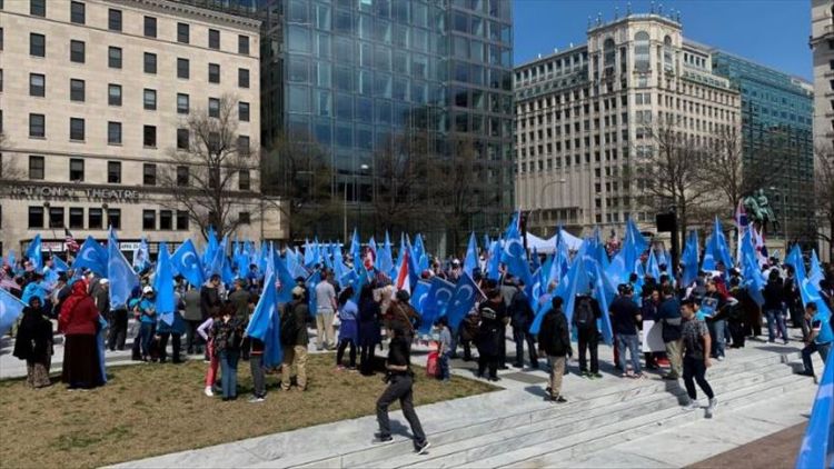 مظاهرة في واشنطن للتنديد بسياسات الصين ضد مسلمي تركستان الشرقية