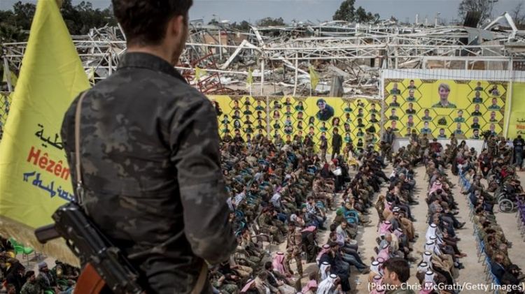 Arab residents rally against Kurdish rule in Syria's Deir Az Zor
