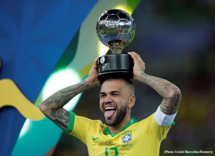 Copa America Victory made Dani Alves first player in history to win 40 trophies