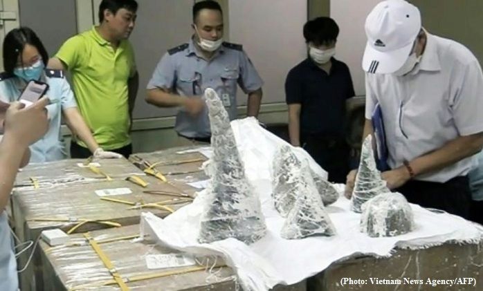 Vietnam seizes 125 kilos of rhino horn hidden in plaster
