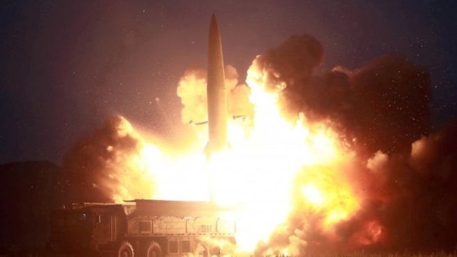 North Korea tests 'short-range ballistic missiles'