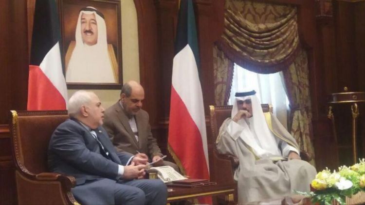 ظريف يعرض على القيادة الكويتية مبادرتين لخفض التصعيد بالخليج