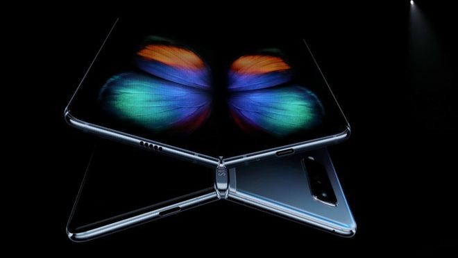Samsung's first foldable phone released