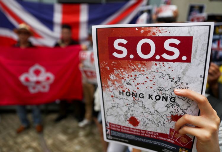 Hong Kong protesters demand UK to protect Hong Kong