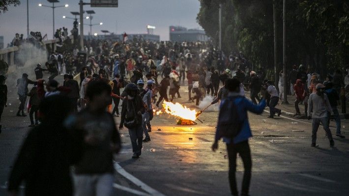Students protested in Indonesia more than 500 arrested