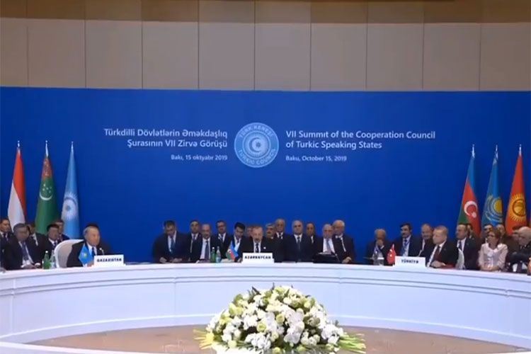 القمة السابعة لمجلس التعاون للدول الناطقة بالتركية (المجلس التركي) اختتم عمله في  باكو.