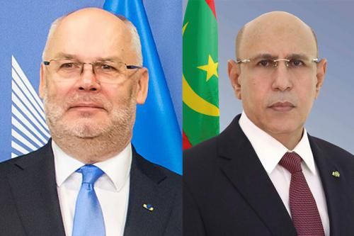 رئيس الجمهورية يجدد لرئيس إستونيا حرص موريتانيا على تطوير علاقات البلدين