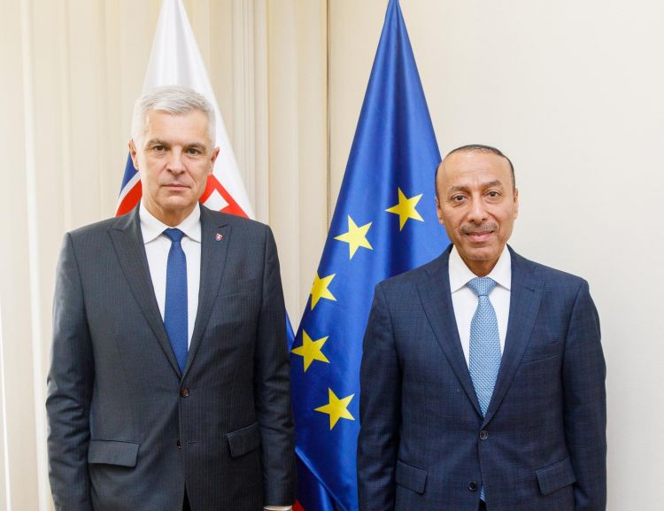 وزير الخارجية السلوفاكي يجتمع مع سفير قطر