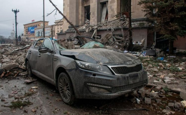 В Украине автомобиль попал под ракетный обстрел, погиб азербайджанец