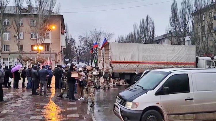 Rusiya Melitopola 100 tondan çox humanitar yardım göndərdi