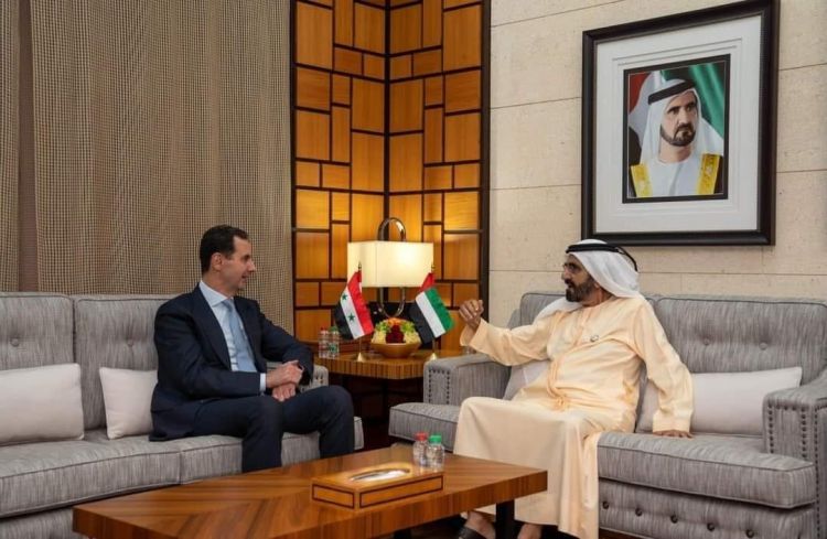 الرئيس بشار الأسد زار الإمارات والتقى بحاكم دبي