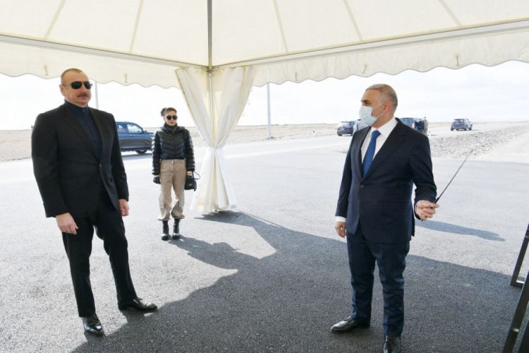 Президент Ильхам Алиев и первая леди Мехрибан Алиева побывали в поселке Суговушан Тертерского района