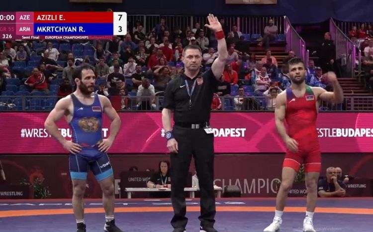 Азербайджанский борец вышел в финал, одолев армянина Чемпионат Европы