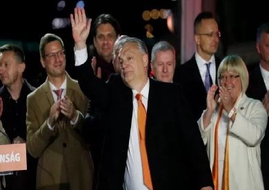 رئيس الوزراء المجري فيكتور أوربان يعلن فوزه في الانتخابات
