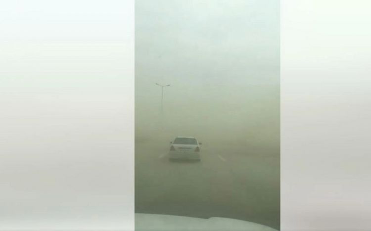 На Гобустан обрушилась пыльная буря