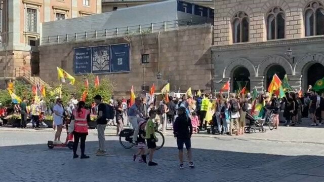 YPG/PKK terror group supporters hold demonstration in Sweden