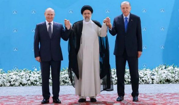 МИД Германии отреагировал на совместное фото Эрдогана, Путина и Раиси