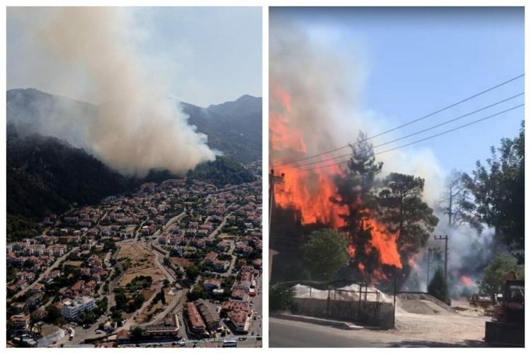В турецком городе Мармарис произошел лесной пожар