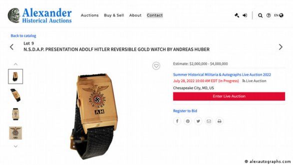 В США продали наручные часы Гитлера