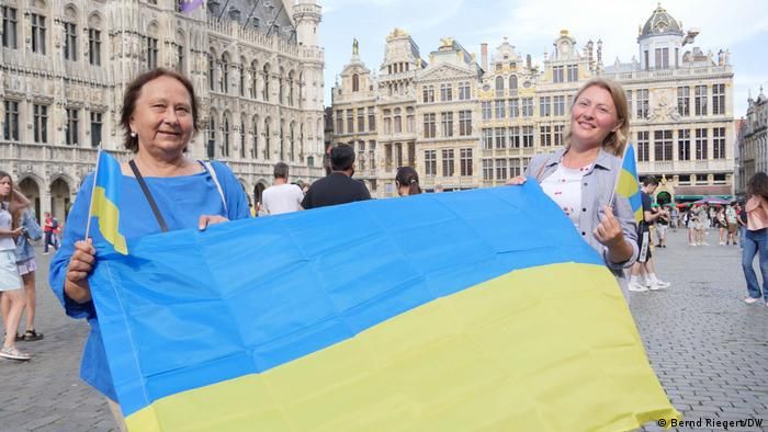 Ukrainians mark independence day in Brussels, the heart of Europe