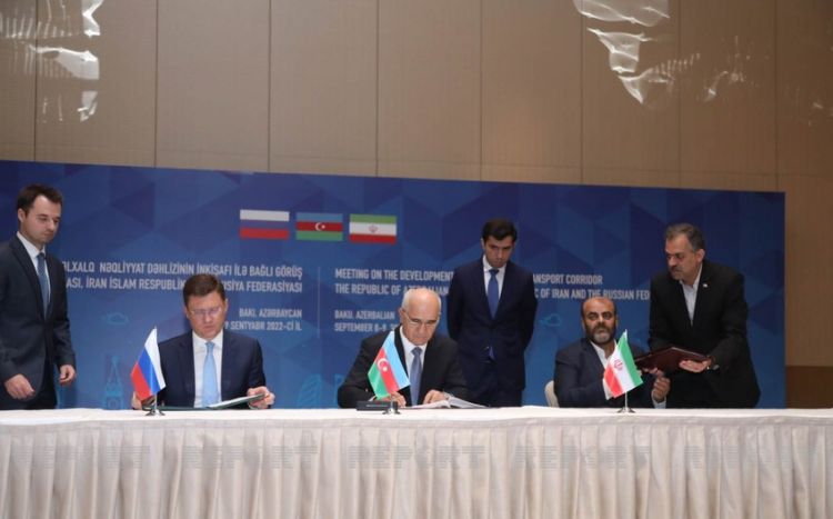 Azerbaijan, Russia, and Iran sign Baku Declaration on International North-South Transport Corridor