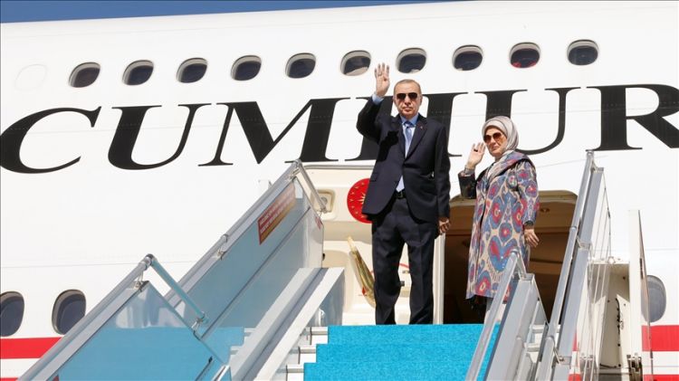 Turkish president embarks on visit to Uzbekistan for regional summit