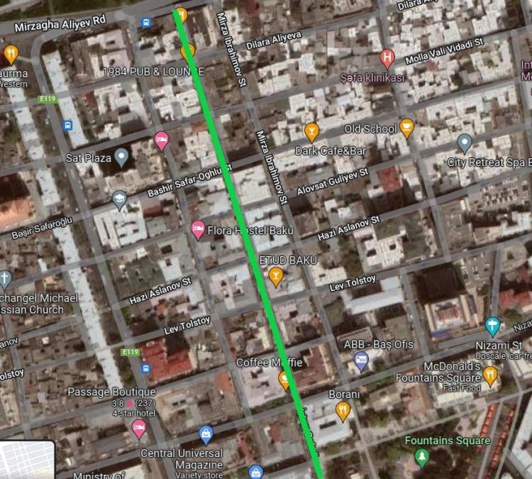 Одна из улиц Баку станет только пешеходной Автомашинам скажут STOP