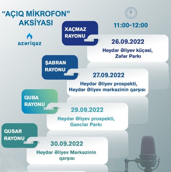 SOCAR "Azəriqaz" İB-nin "Açıq mikrofon" aksiyaları davam edir