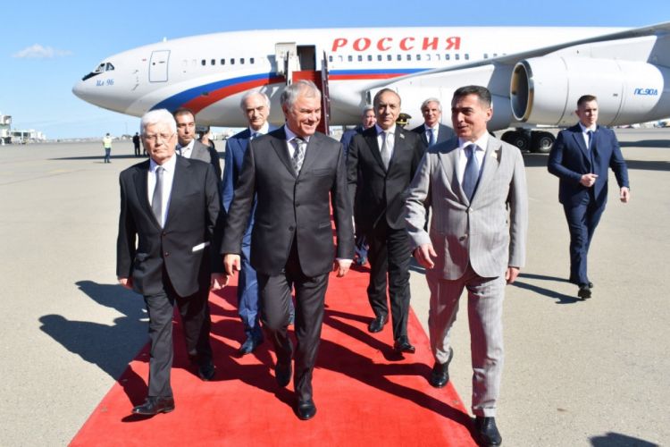 Председатель Государственной Думы России прибыл в Азербайджан ОБНОВЛЕНО