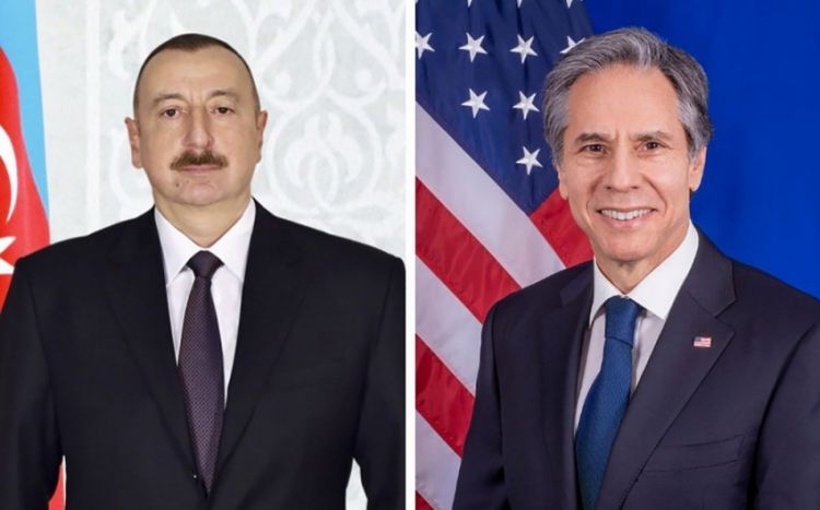Блинкен позвонил Президенту Азербайджана Ильхаму Алиеву