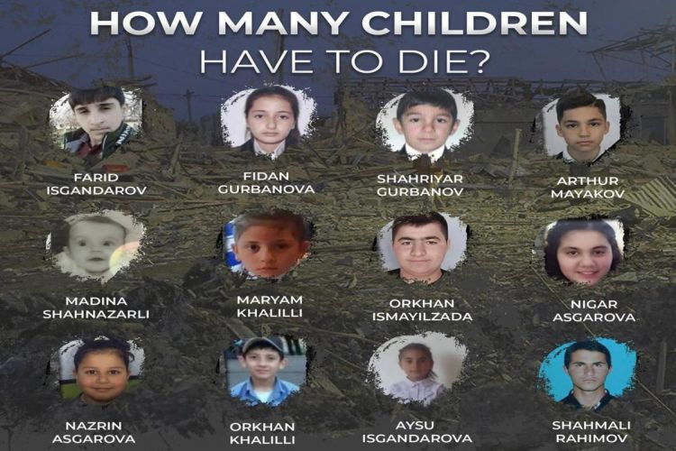 МИД Азербайджана: В 2020 году во время армянского террора погибли 12 детей