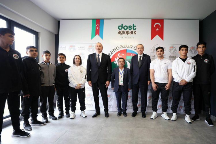 Президенты Азербайджана и Турции приняли участие в открытии I этапа «Dost Aqropark» в Зангилане