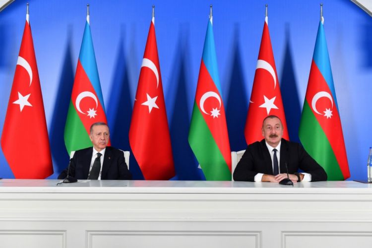 В Джабраиле президенты Азербайджана и Турции выступили с заявлениями для прессы ОБНОВЛЕНО