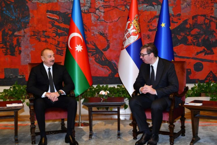 Состоялась один на один встреча президентов Азербайджана и Сербии