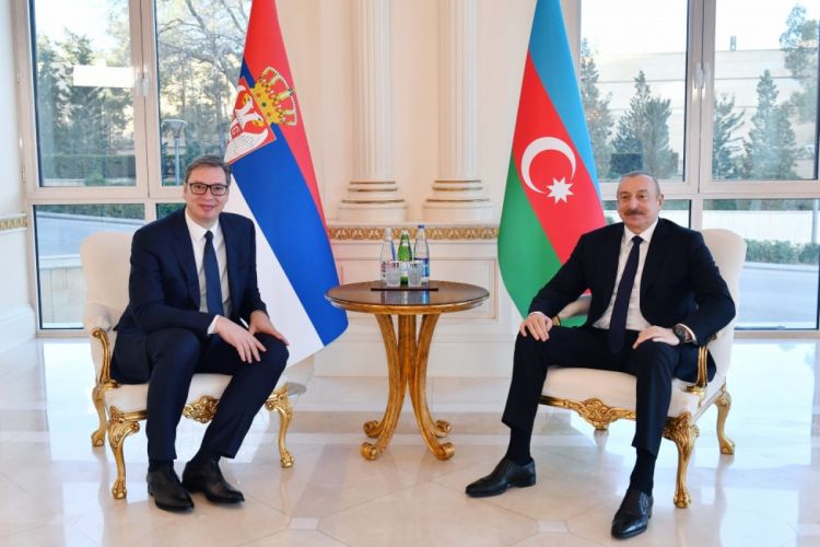 Состоялась встреча Президента Азербайджана Ильхама Алиева с Александаром Вучичем один на один