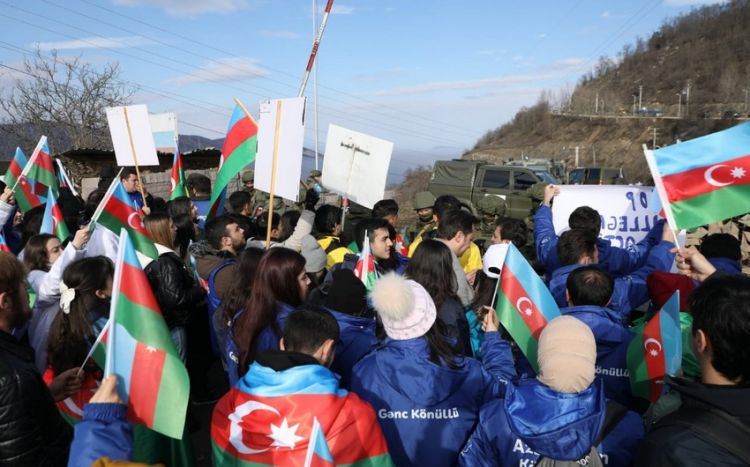 Акция протеста на дороге Ханкенди-Лачын продолжается уже 20-й день