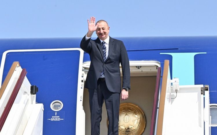 الرئيس إلهام علييف يعود إلي أرض الوطن بعد انتهاء زيارته للإمارات