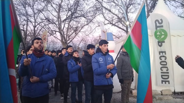 Peaceful protests of Azerbaijani eco-activists on Lachin–Khankandi road enter 43rd day