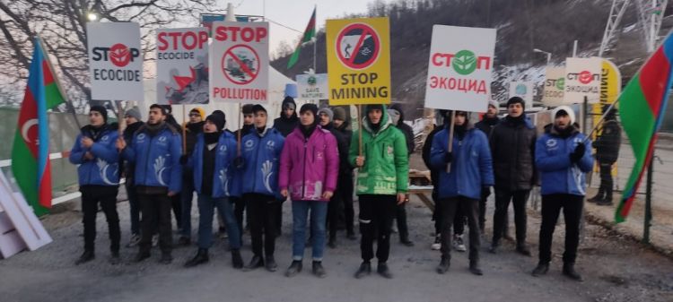 Peaceful protests of Azerbaijani eco-activists on Lachin–Khankandi road enter 45th day