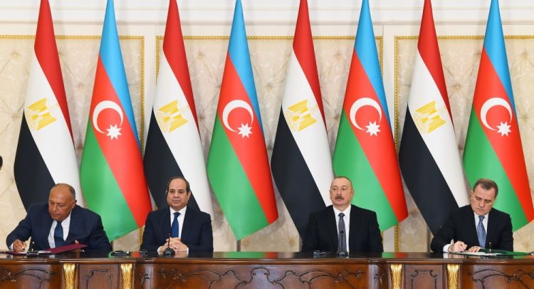 أذربيجان ومصر توقعان عدد من اتفاقيات التعاون بحضور علييف والسيسي