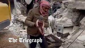 A baby born under Syria earthquake rubble is rescued