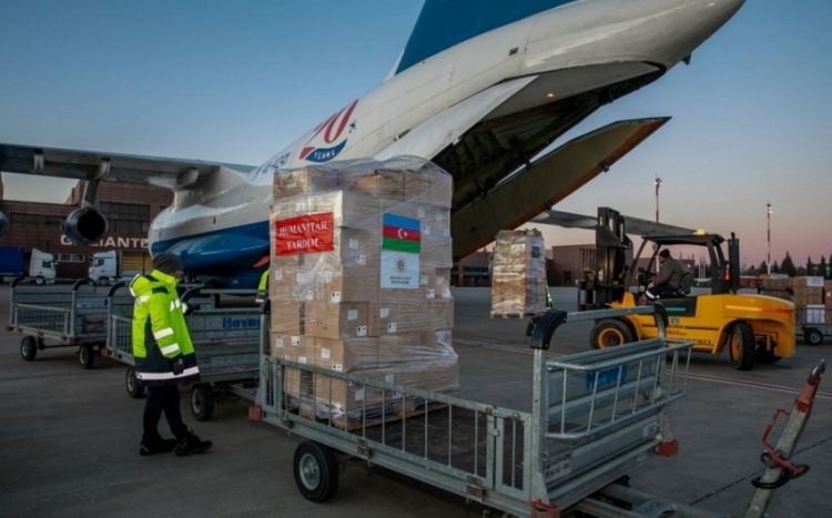 По указанию Мехрибан Алиевой в Турцию отбывает еще один самолет с гуманитарной помощью