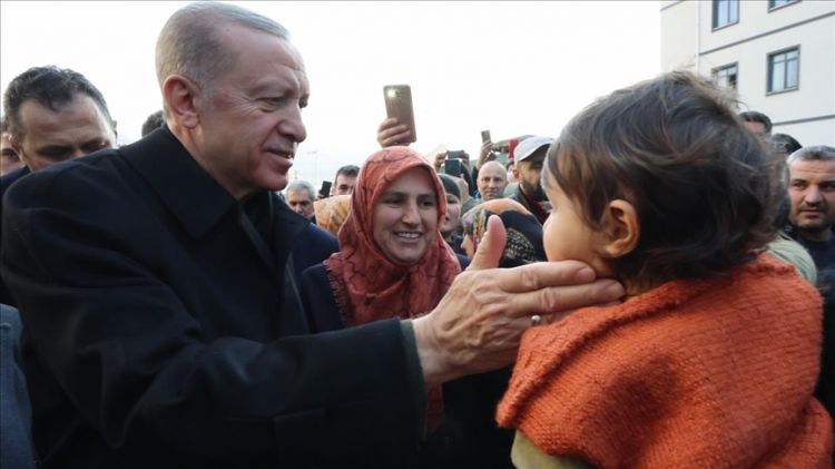 Turkish president continues visits in country's quake-hit provinces