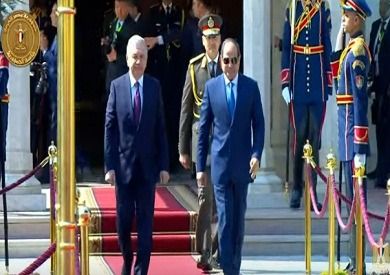 مراسم رسمية للرئيس الأوزبكي في قصر الاتحادية بالقاهرة