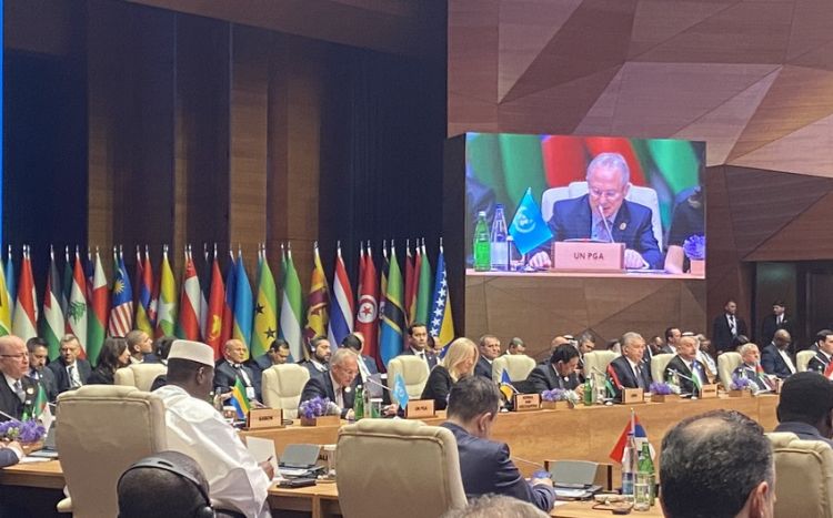 Президент Генассамблеи ООН поделился публикацией о встречах в Баку