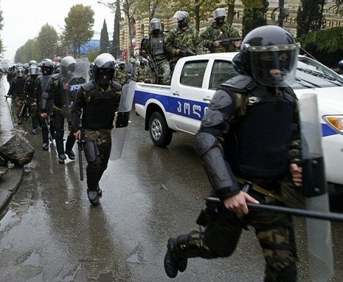 Georgian police detain 66 people