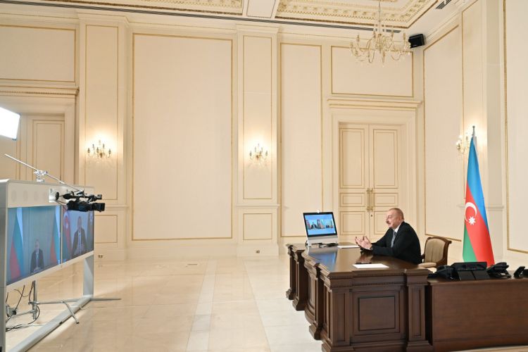 Президент Азербайджана Ильхам Алиев встретился с Президентом Болгарии Руменом Радевым в формате видеоконференции