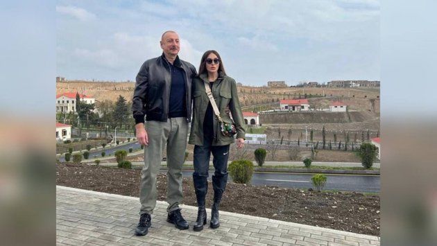Azerbaijani President, and First Lady visit Tartar region