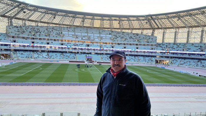 Cahit Bağcı "Qalatasaray"-"Qarabağ" oyununu izləmək üçün stadiona gəldi